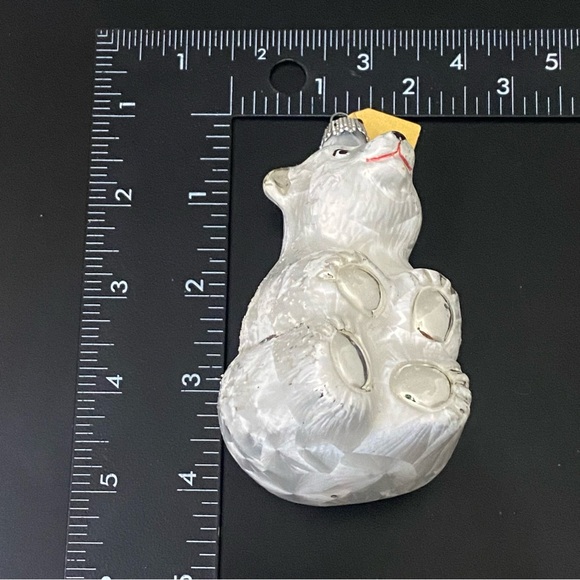 Discovery Channel Store Lauscha Krebs Glass White Polar Bear Handblown Ornament - Picture 10 of 16